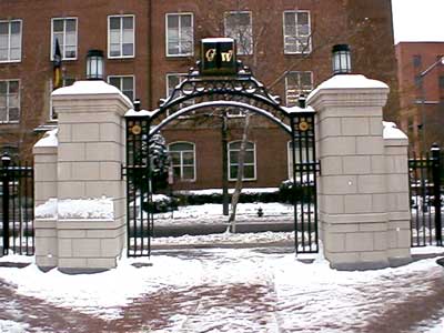 gateway to kogan plaza on the gw campus
